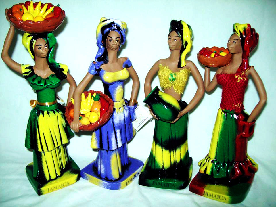 Market lady figurine (Med) - Sweet Jamaica Shopping