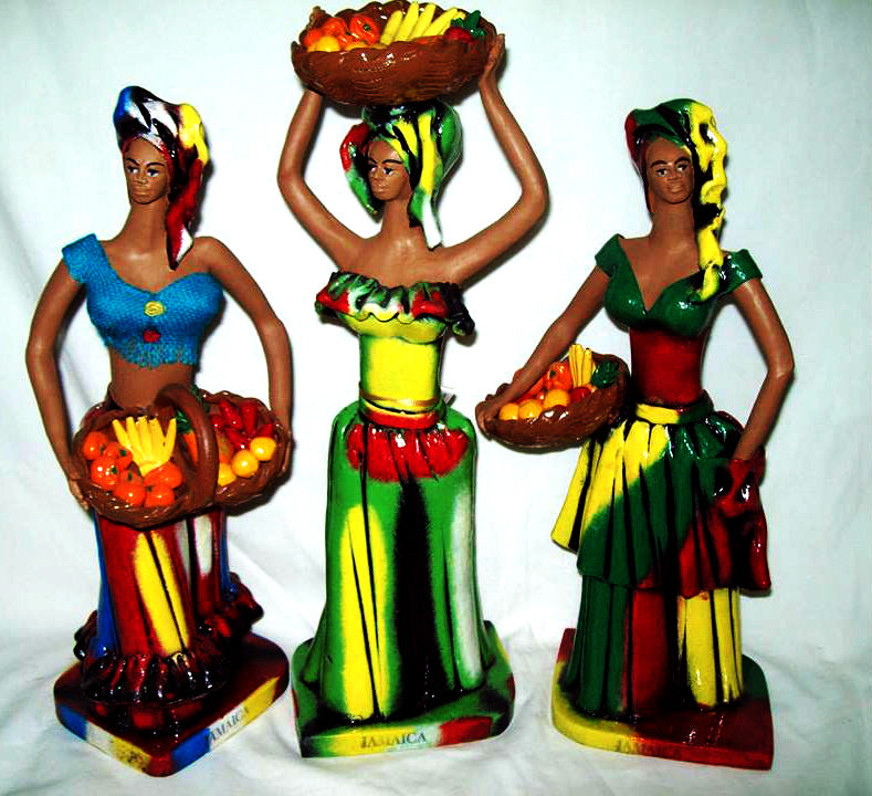 Market lady figurine (Med) - Sweet Jamaica Shopping
