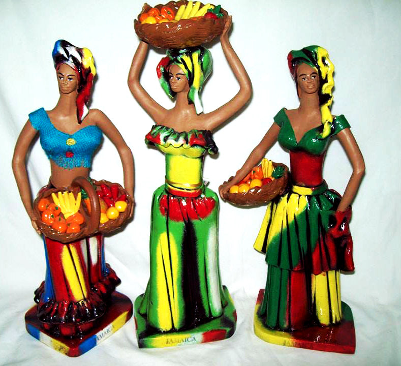 Market lady figurine (mini) - Sweet Jamaica Shopping