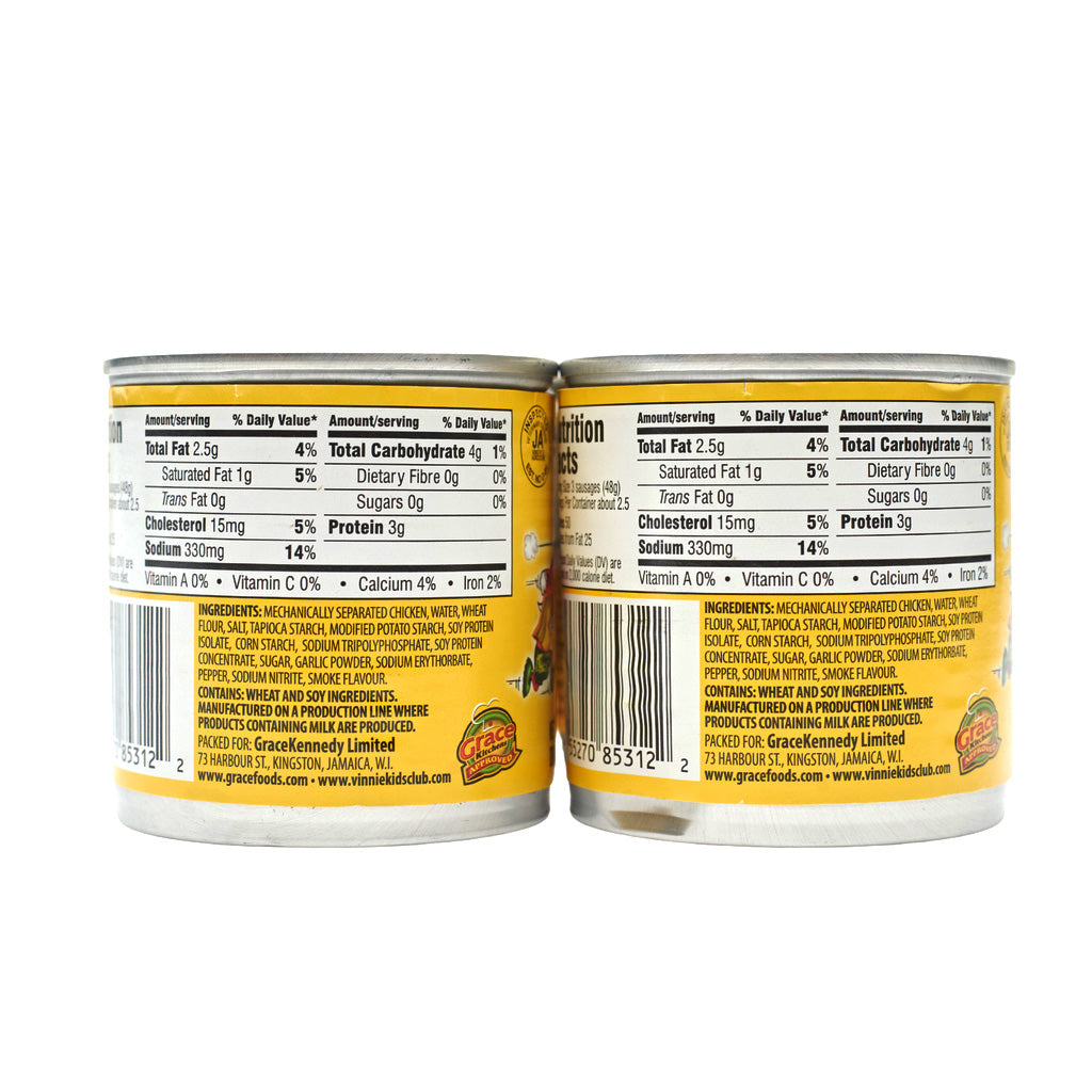 GRACE CHICKEN VIENNA SAUSAGE 140G set of 3 - Sweet Jamaica Shopping