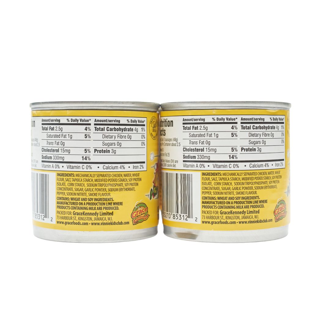 GRACE CHICKEN VIENNA SAUSAGE 140G set of 3 - Sweet Jamaica Shopping