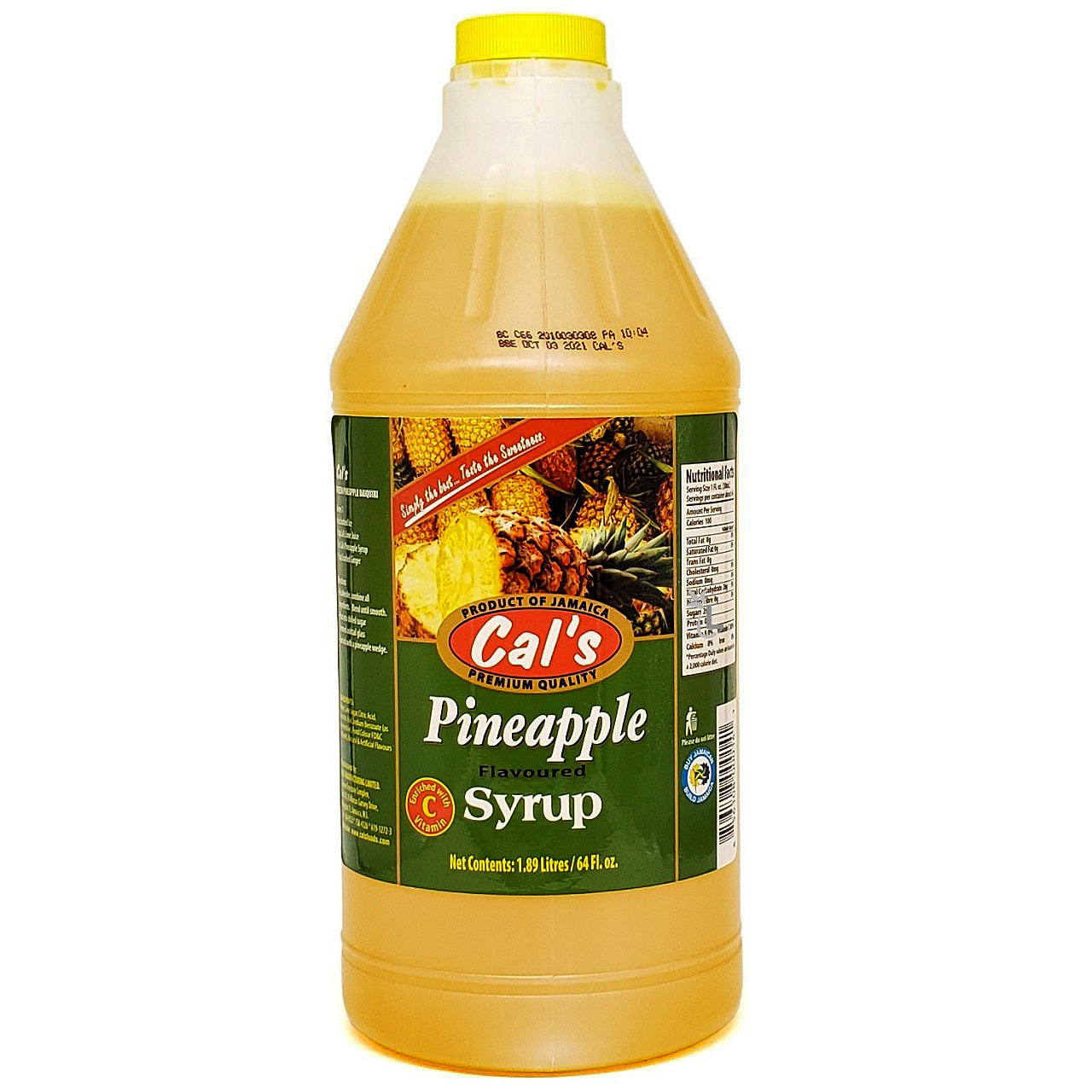 Cals Syrup 1.89 litres - Sweet Jamaica Shopping