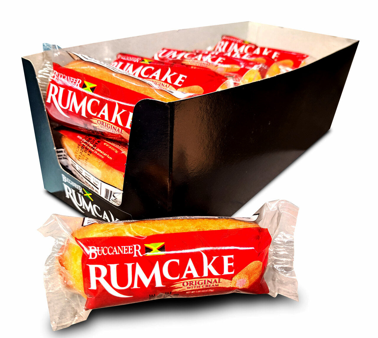 Buccaneer Pocket Size Rum Cake (box of 10)- original - Sweet Jamaica Shopping