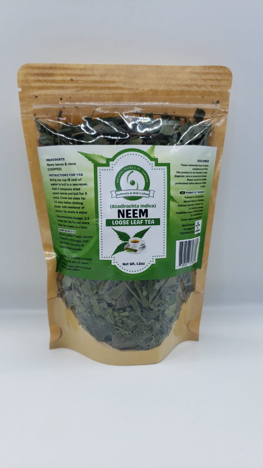 Natural Pearls of Jamaica Neem Loose Leaf Tea, 1.5oz - Sweet Jamaica Shopping