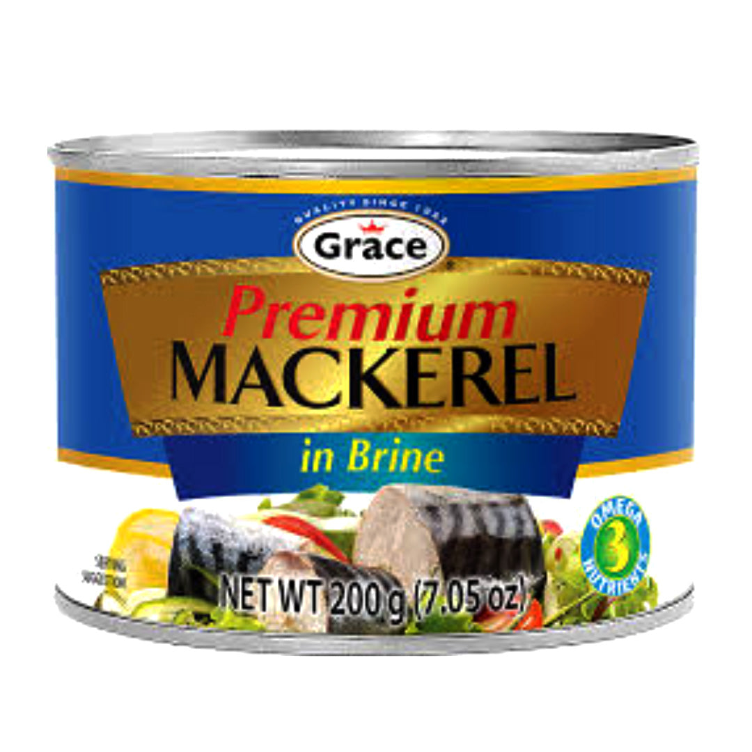 GRACE PREMIUM MACKEREL in Brine 200G - Sweet Jamaica Shopping