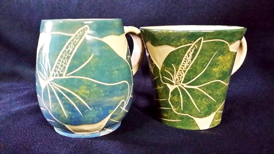 Carved Coffee cups - Sweet Jamaica Shopping