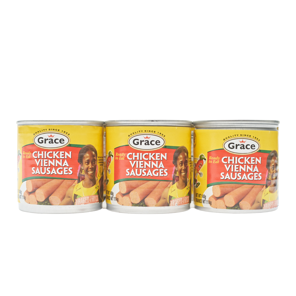 GRACE CHICKEN VIENNA SAUSAGE 140G set of 3 - Sweet Jamaica Shopping