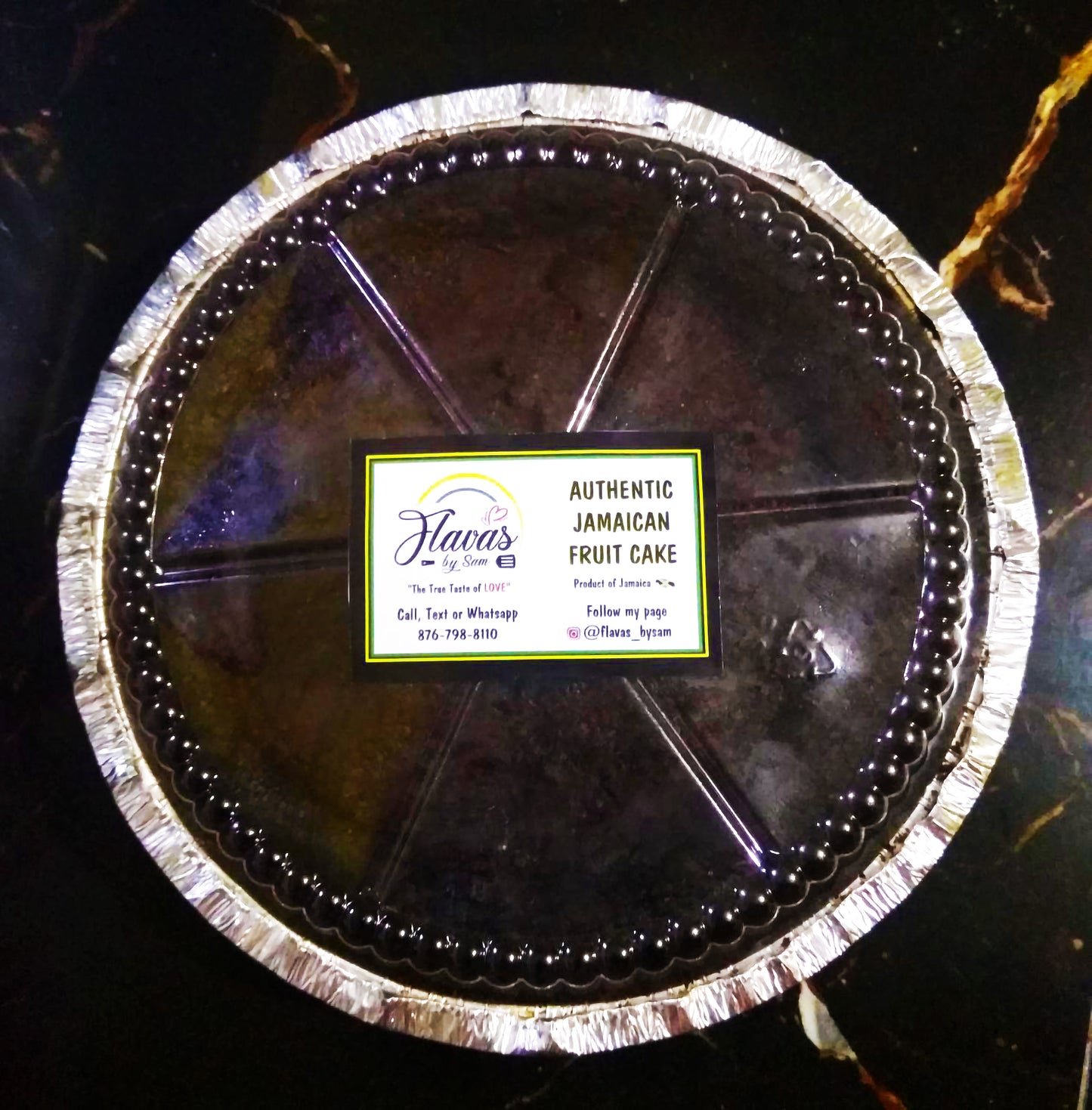 Large Authentic Jamaican fruit cake ( flavas by Sam) - Sweet Jamaica Shopping
