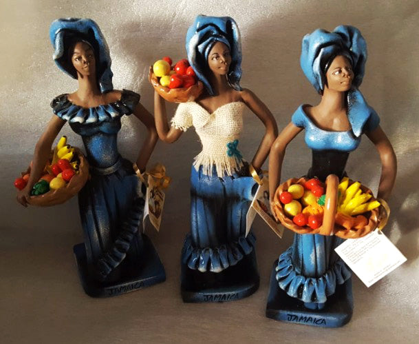 Market lady figurine (Med) - Sweet Jamaica Shopping