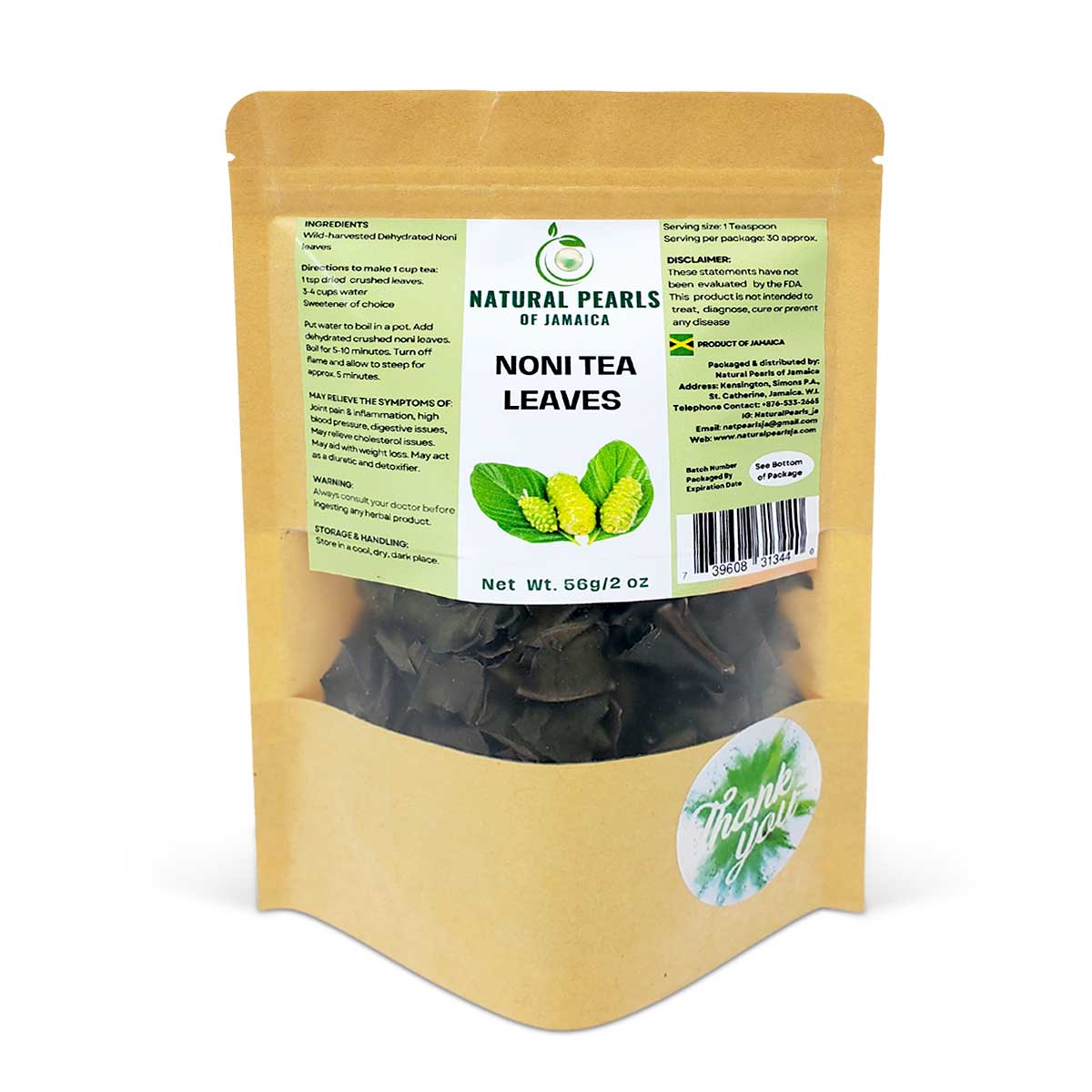 Natural Pearls of Jamaica Noni Tea Leaves, 2oz - Sweet Jamaica Shopping
