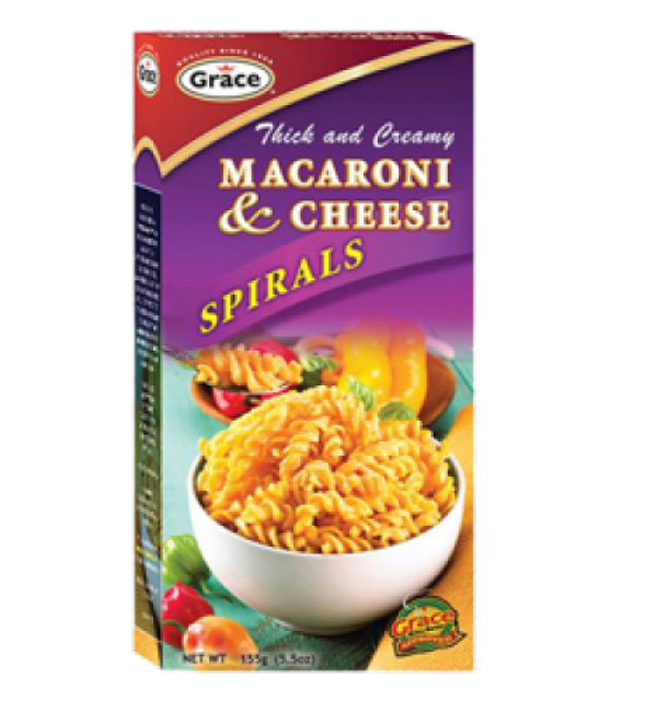 GRACE MACARONI & CHEESE SPIRALS 155g - Sweet Jamaica Shopping