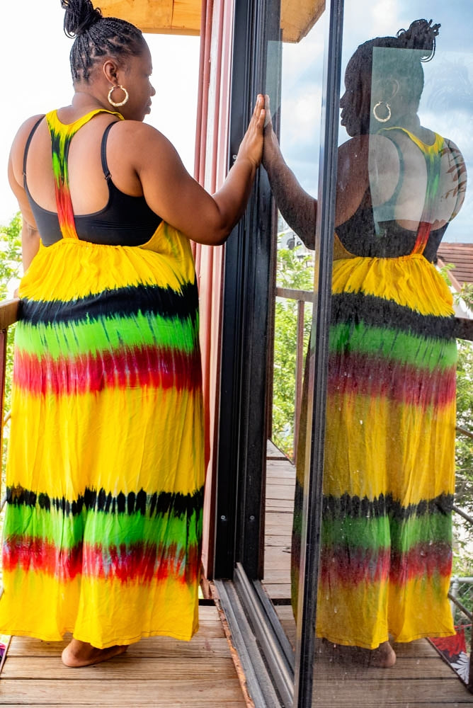 Tye & dye halter T  dress