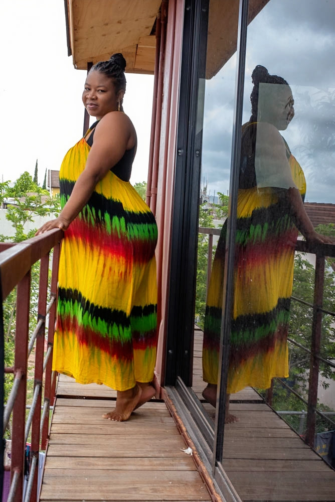 Tye & dye halter T  dress