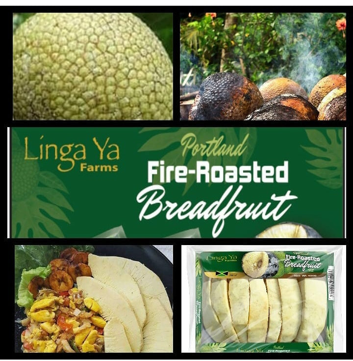 Fire roast breadfruit