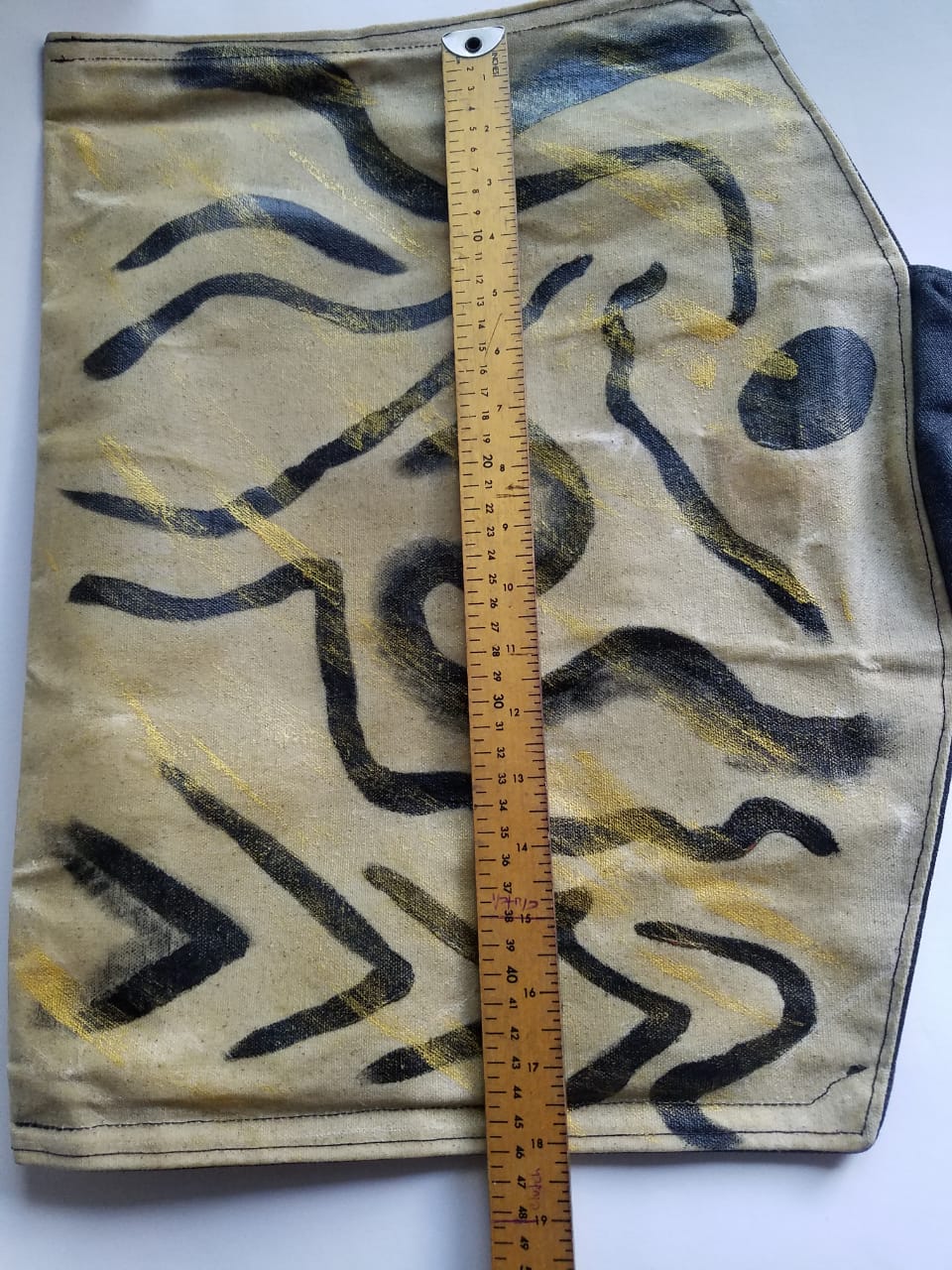 Large double sided Hand painted Canvas bag
