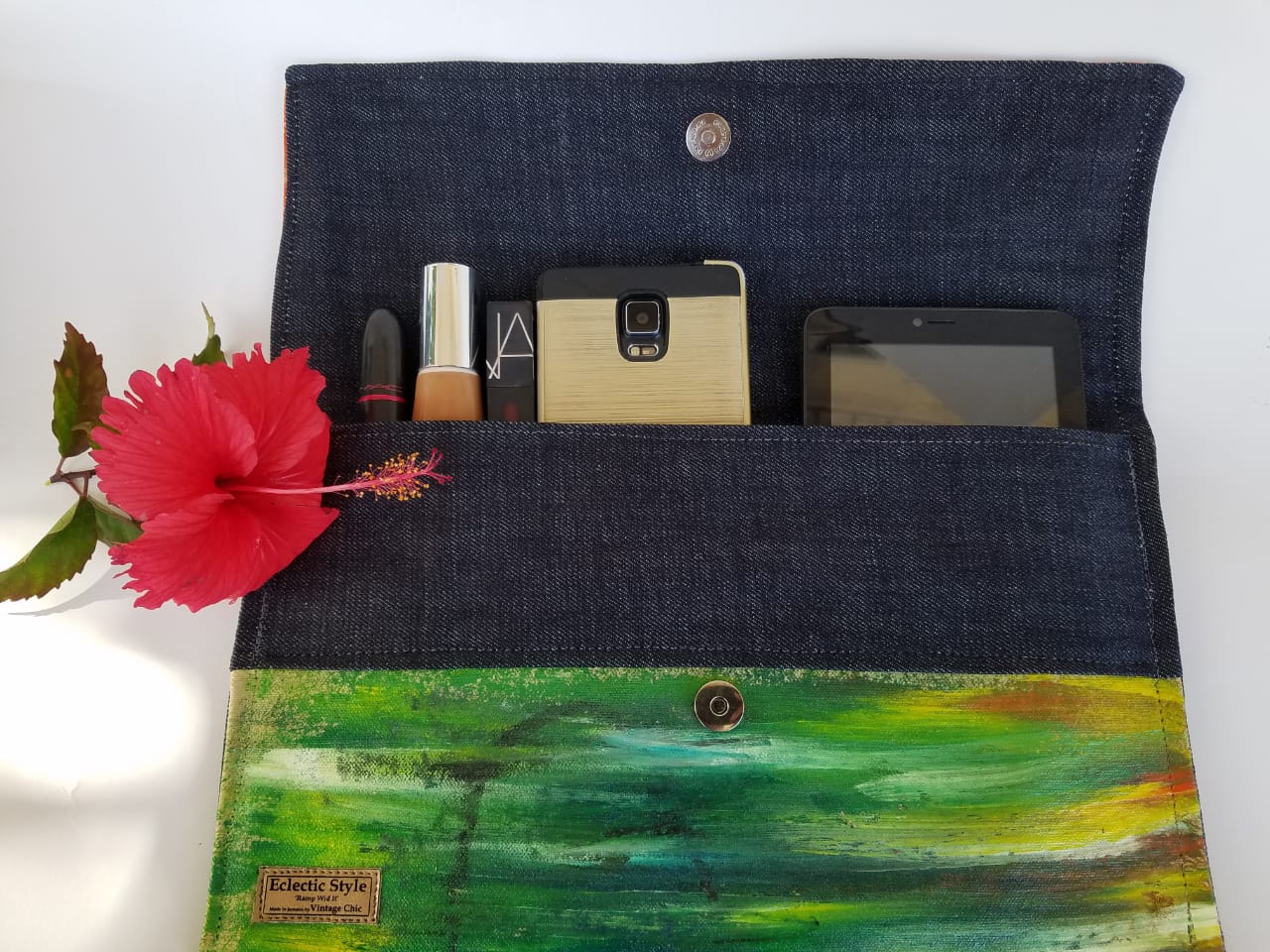Hand painted purse Abstract