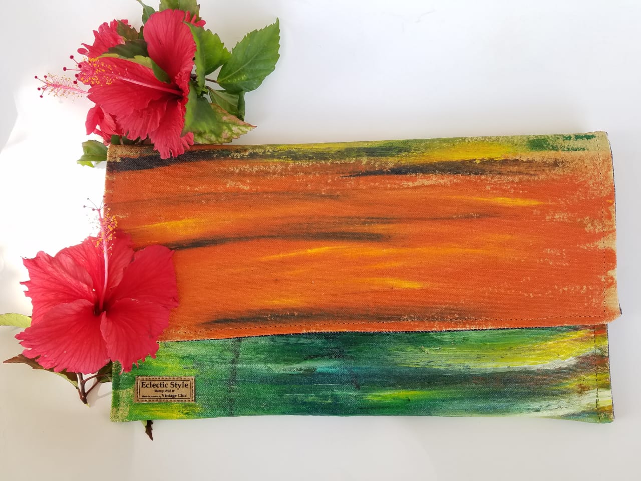 Hand painted purse Abstract