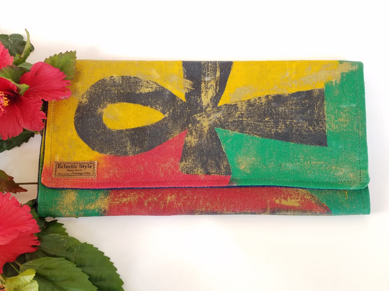 Hand painted purse Abstract