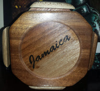 Wooden cork coaster set