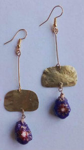 Eco friendly Earrings (purple)