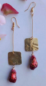 Eco friendly Earrings (red)