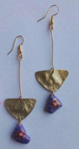 Eco friendly Earrings (purple)
