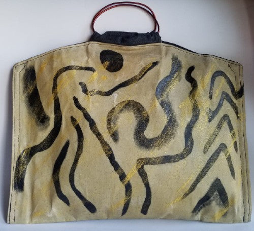 Large double sided Hand painted Canvas bag