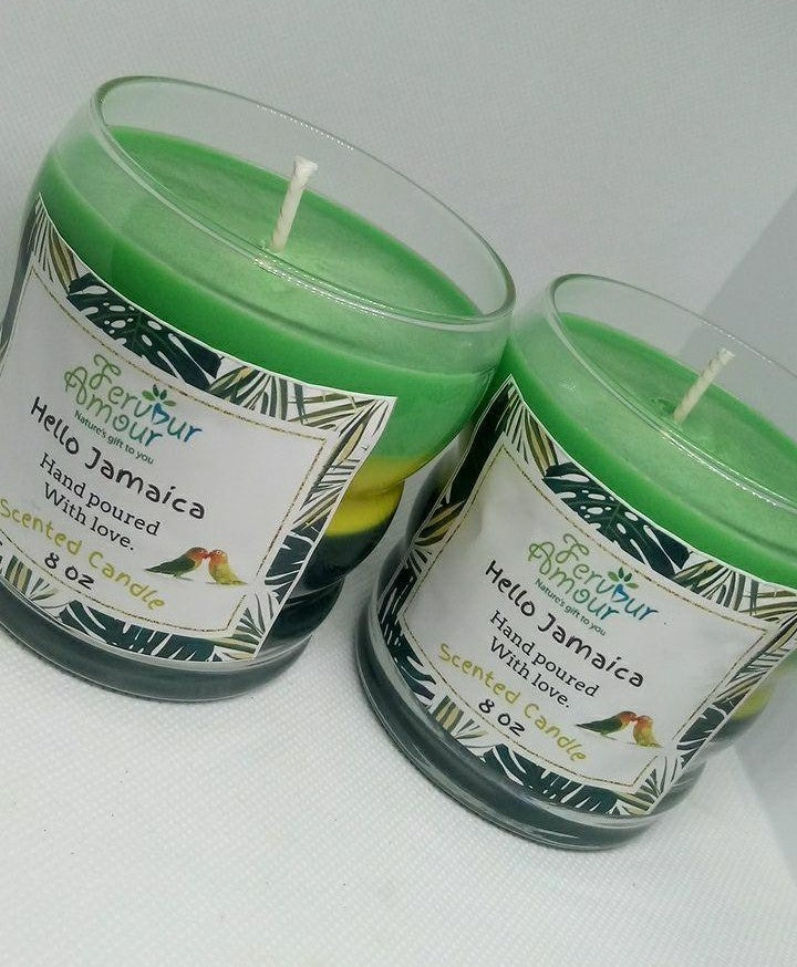 8oz Hello Jamaica Scented Candle