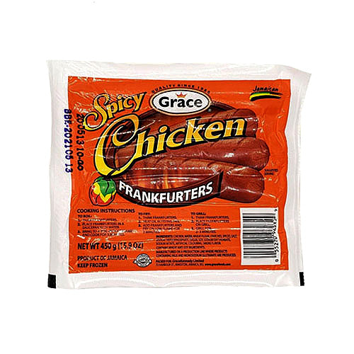 GRACE SPICY CHICKEN FRANKS 450G