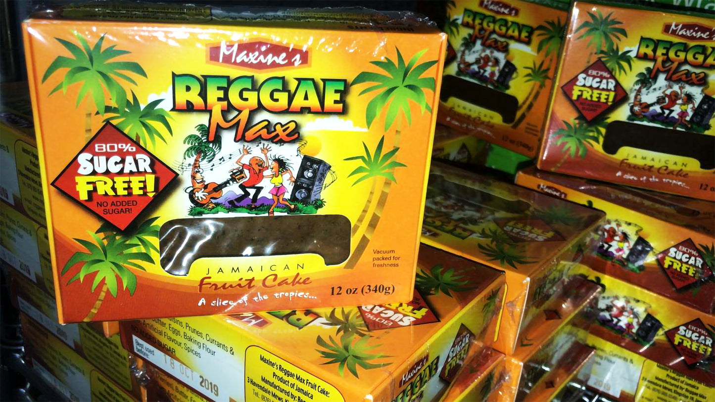 REGGAE MAX JAMAICA  FRUIT CAKE (Sugar free) 12 OZ - Sweet Jamaica Shopping