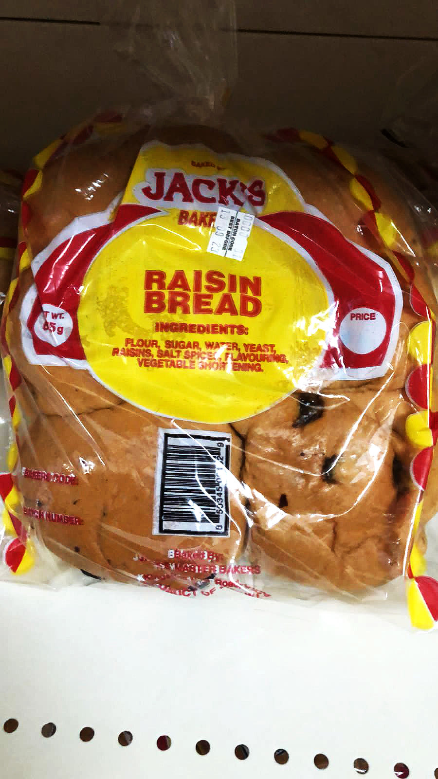 Jacks bakery raisin bread set 6