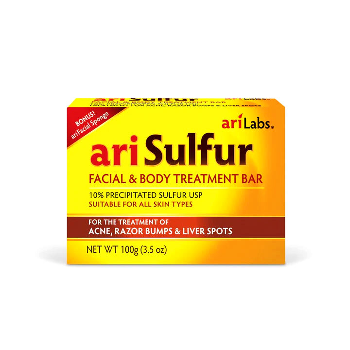 Ari Sulfur Facial and Body Bar, 3.5oz