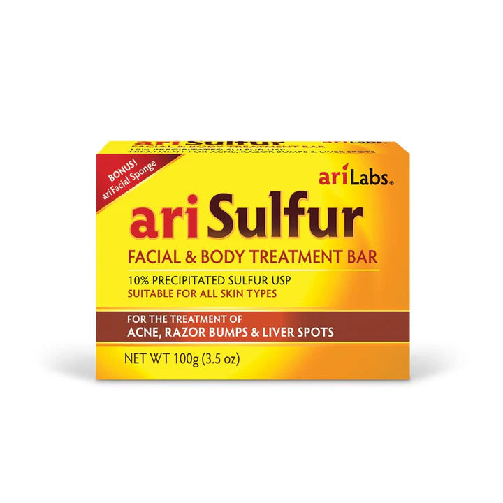 Ari Sulfur Facial and Body Bar, 3.5oz