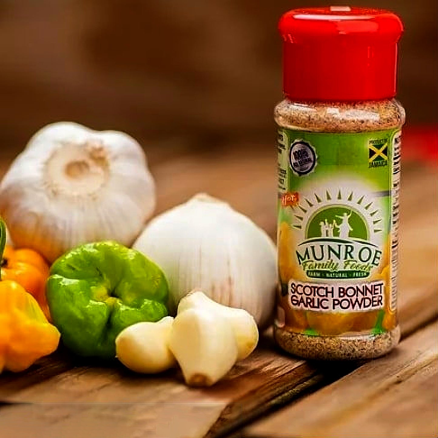 Scotch Bonnet Garlic Powder Bottle 1.6oz