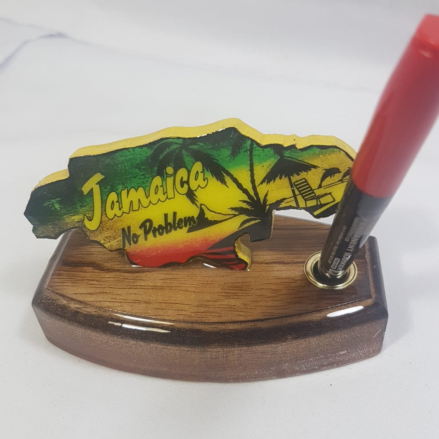 Map shape upright pen holder - Sweet Jamaica Shopping