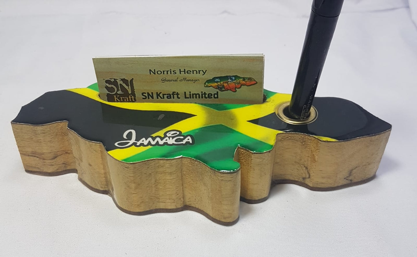 Map shape flat  pen holder - Sweet Jamaica Shopping