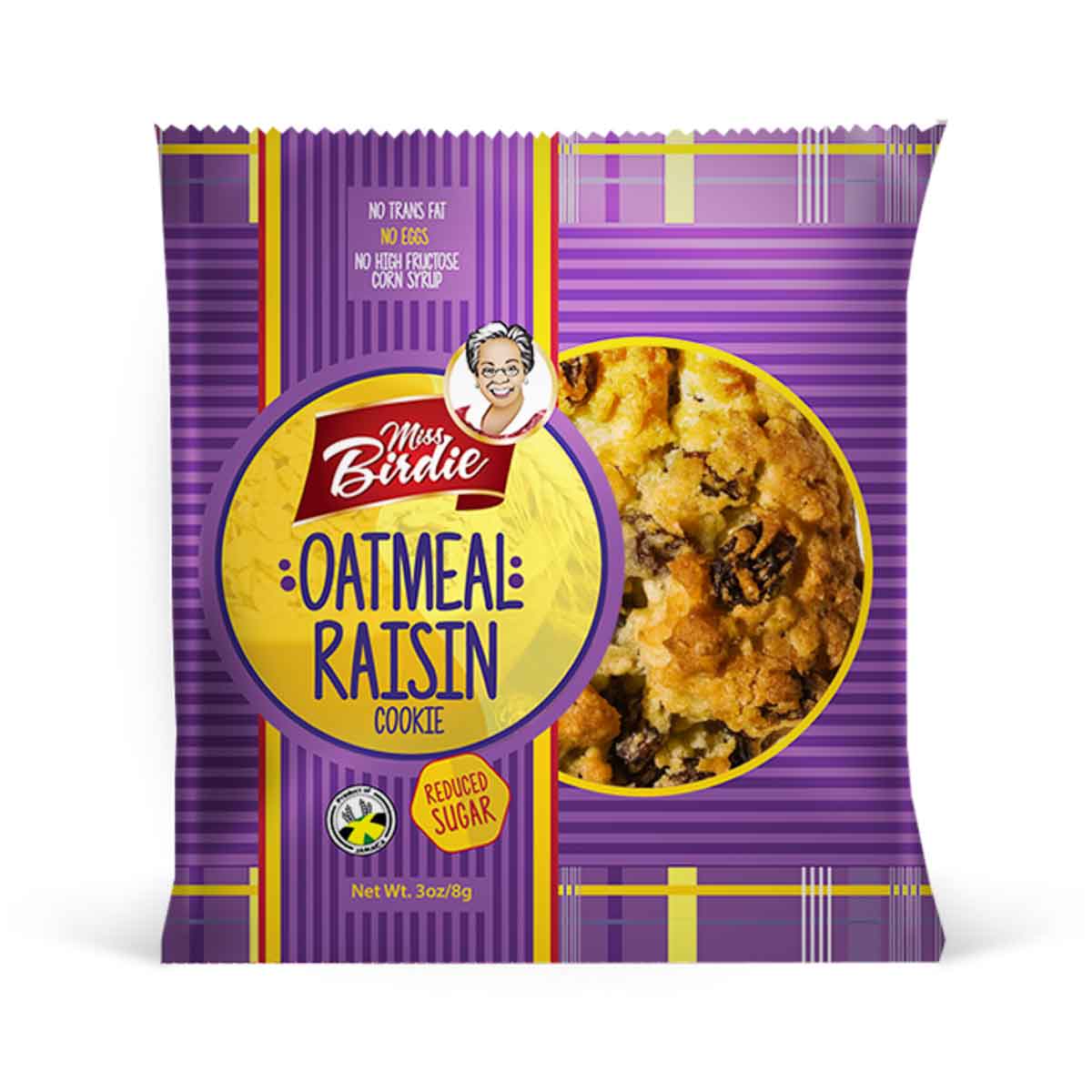 Miss Birdie Oatmeal Raisin Cookie, box of 12 - Sweet Jamaica Shopping