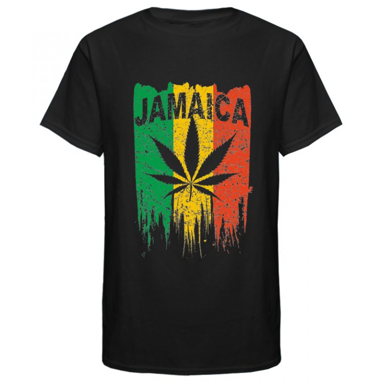 Men’s ‘JA Ganja Leaf’ Printed  T-shirt