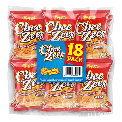 Chee Xees Sunshine Snacks Chee Zees 18 Units