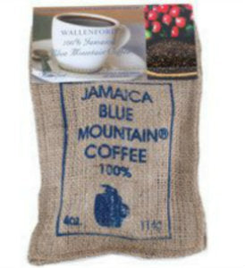 4oz Jute Bag Jamaica Blue Mountain coffee WB