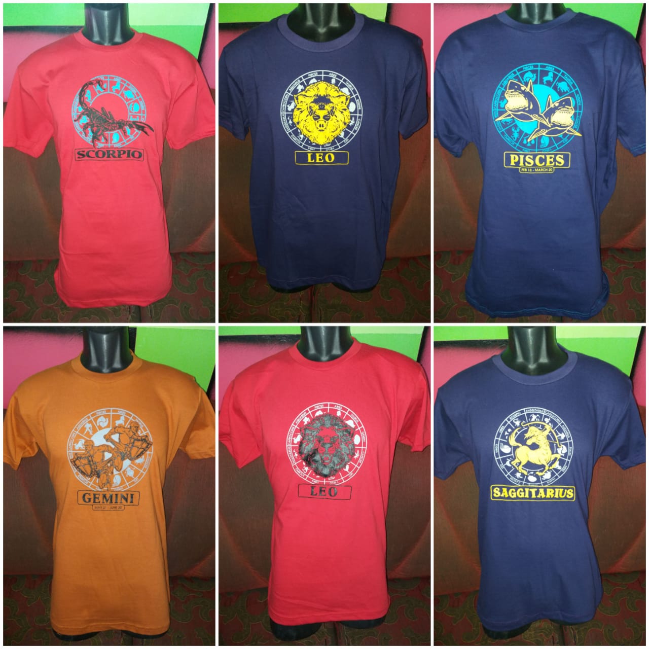 Zodiac T shirts  Male