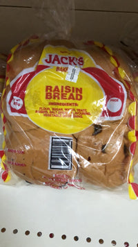 Jacks bakery raisin bread set 6