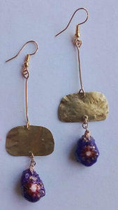  Eco friendly Earrings (purple)