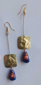  Eco friendly Earrings (purple)