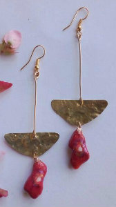  Eco friendly Earrings (red)