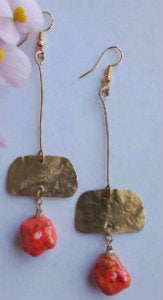 Eco friendly Earrings (orange)