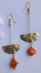 Eco friendly Earrings (orange)