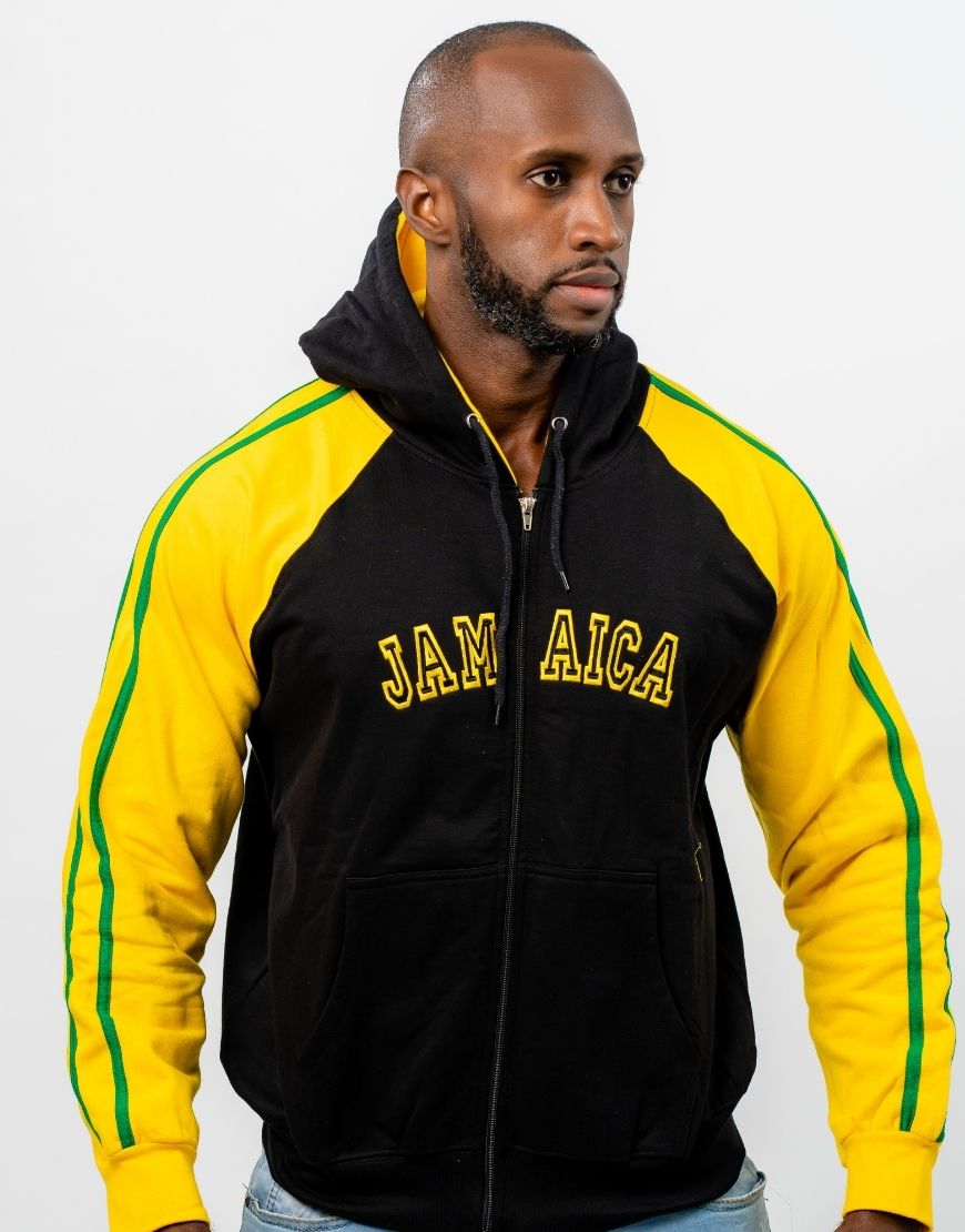 JAMAICA TWO TONE PULLOVER- BLACK